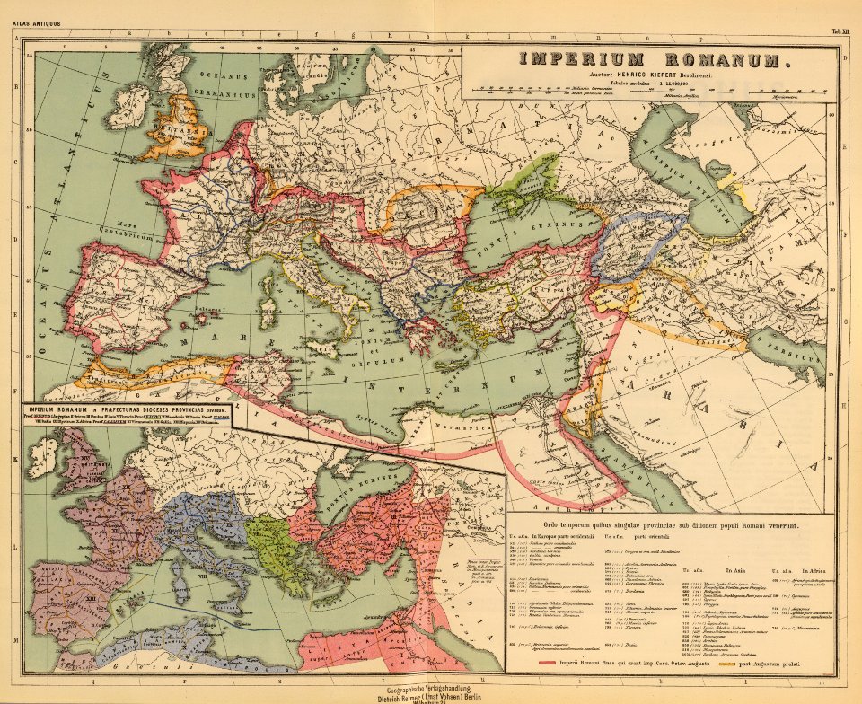Χαρτογράφηση της Ρωμαϊκής αυτοκρατορίας - H. Kiepert - Imperium Romanum